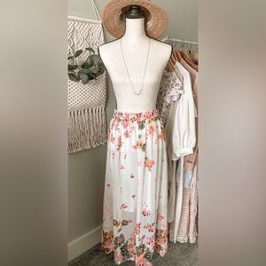 Floral maxi skirt
